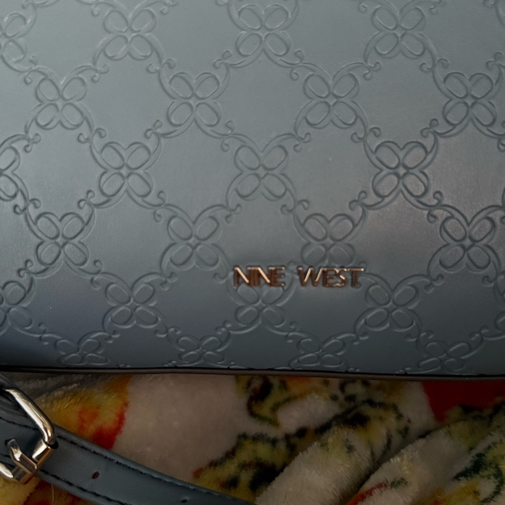 Nine West Embossed Crossbody Bag in Light Blue